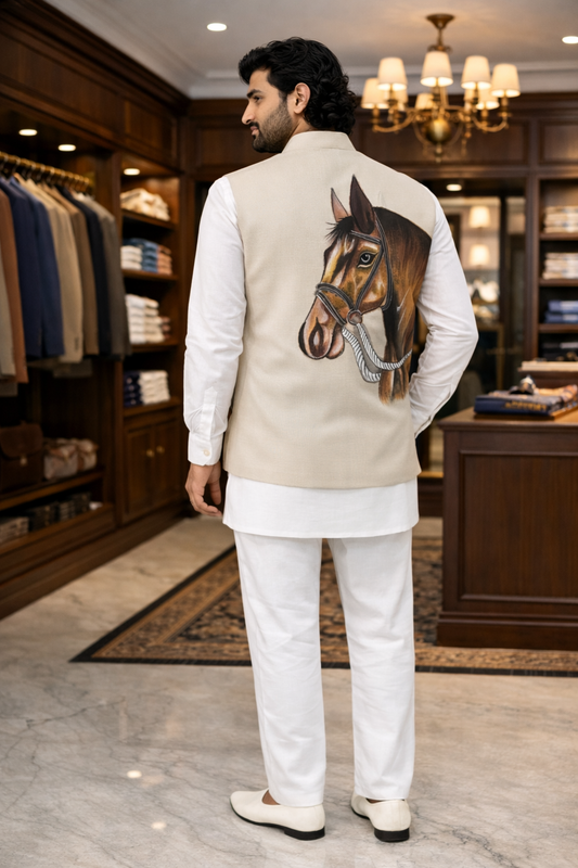 A royal horse  Nehru Jacket