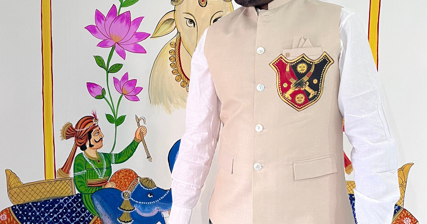 A royal horse  Nehru Jacket