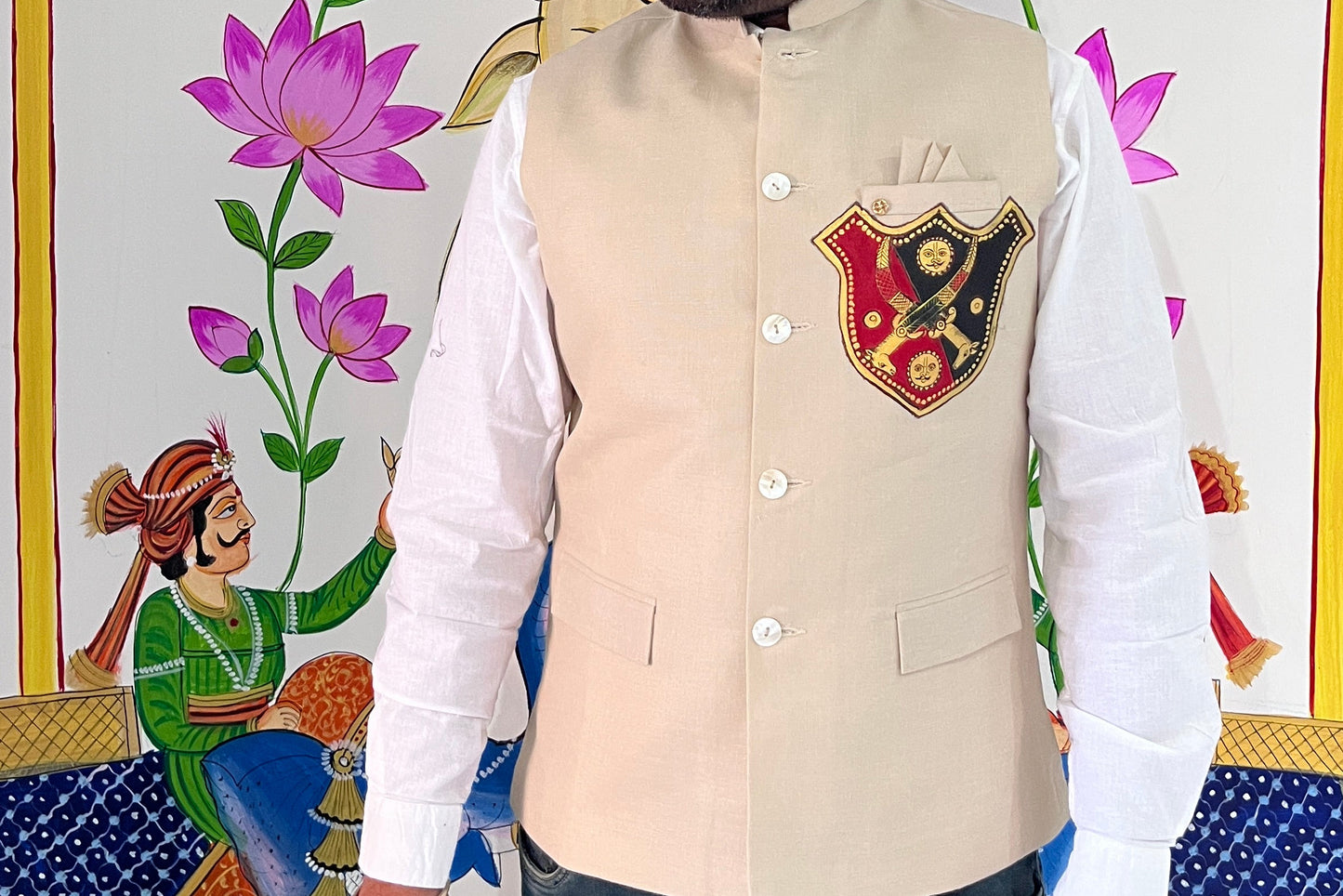 A royal horse  Nehru Jacket